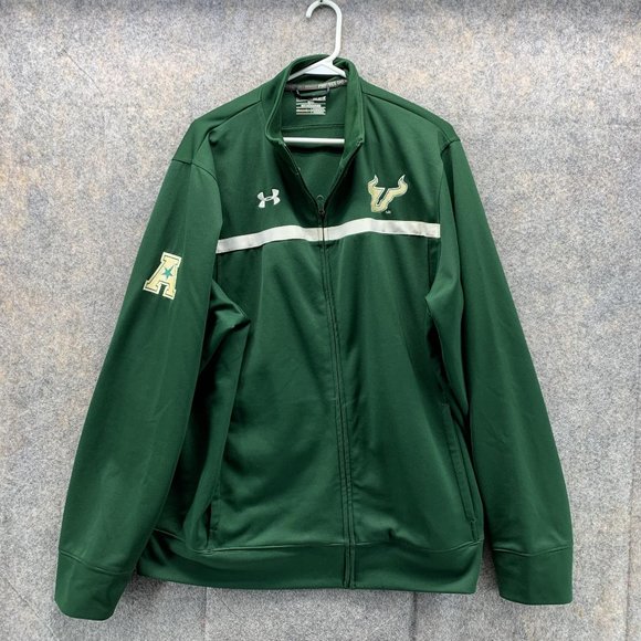 Under Armour Sweater Men Extra Large Adult Green  Sweatshirt South Florida Bulls - Picture 1 of 12